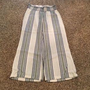 Striped linen pants